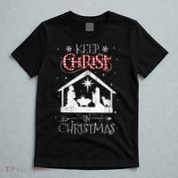 Keep Christ In Christmas Nativity Jesus Christian Christmas T-Shirt thumb 5