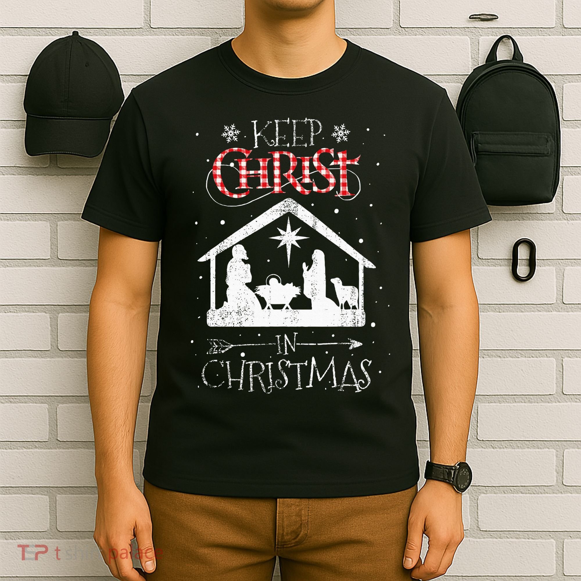 Keep Christ In Christmas Nativity Jesus Christian Christmas T-Shirt