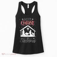 Keep Christ In Christmas Nativity Jesus Christian Christmas Women's Tank Top thumb 0