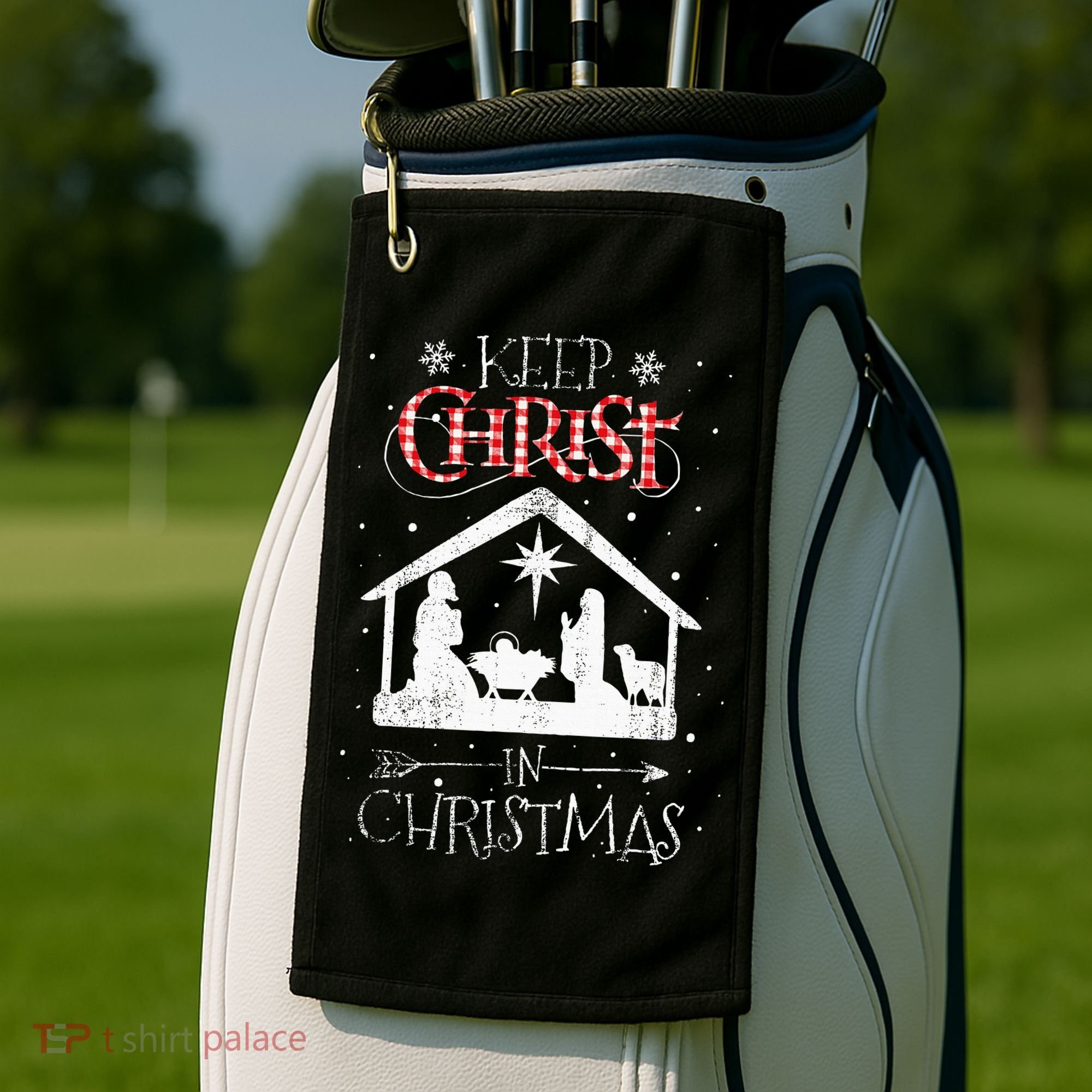 Keep Christ In Christmas Nativity Jesus Christian Christmas Golf Towel