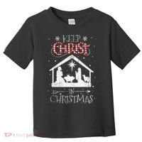 Keep Christ In Christmas Nativity Jesus Christian Christmas Toddler T-Shirt thumb 0