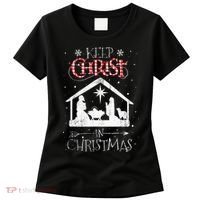 Keep Christ In Christmas Nativity Jesus Christian Christmas Women's T-Shirt thumb 0