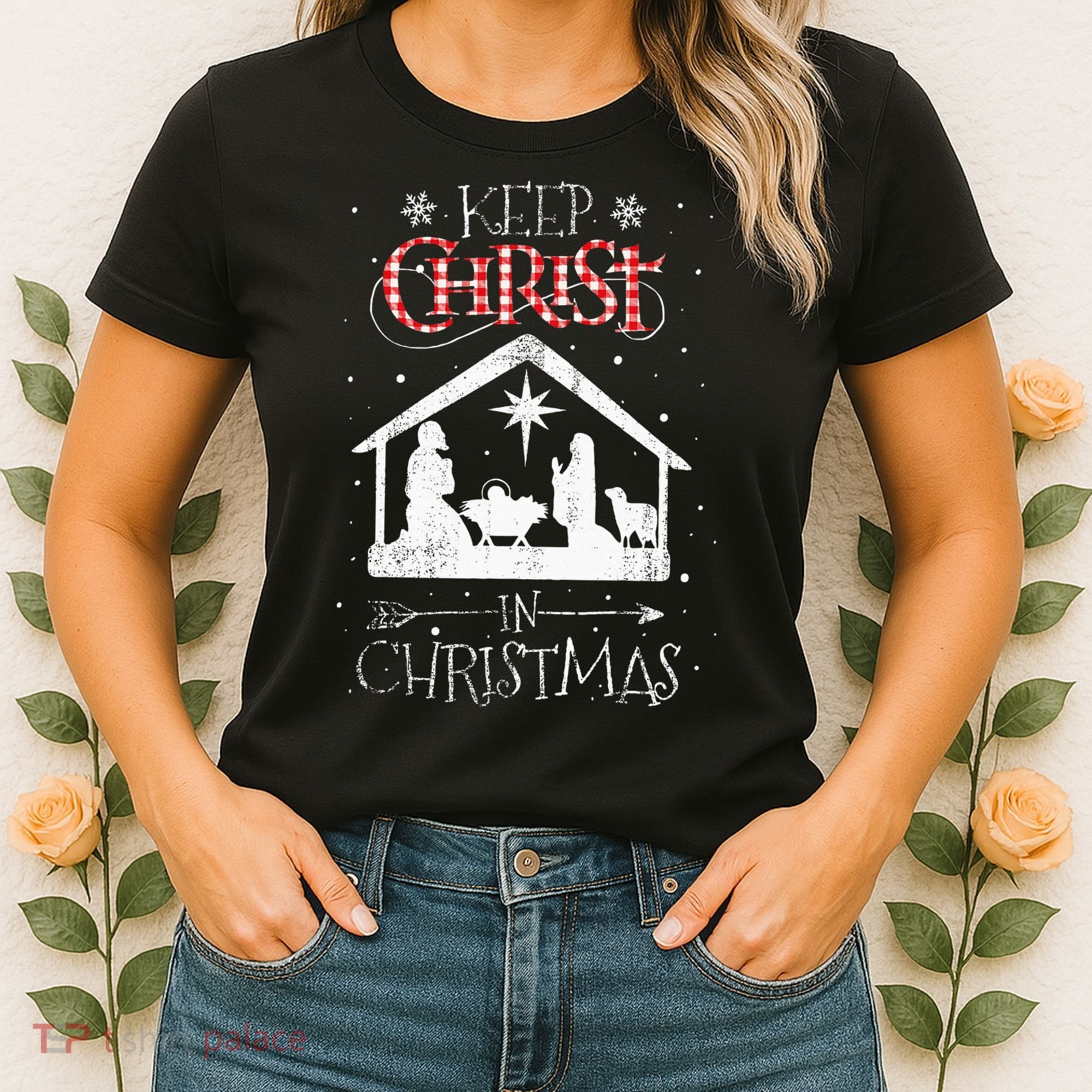 Keep Christ In Christmas Nativity Jesus Christian Christmas Women's T-Shirt