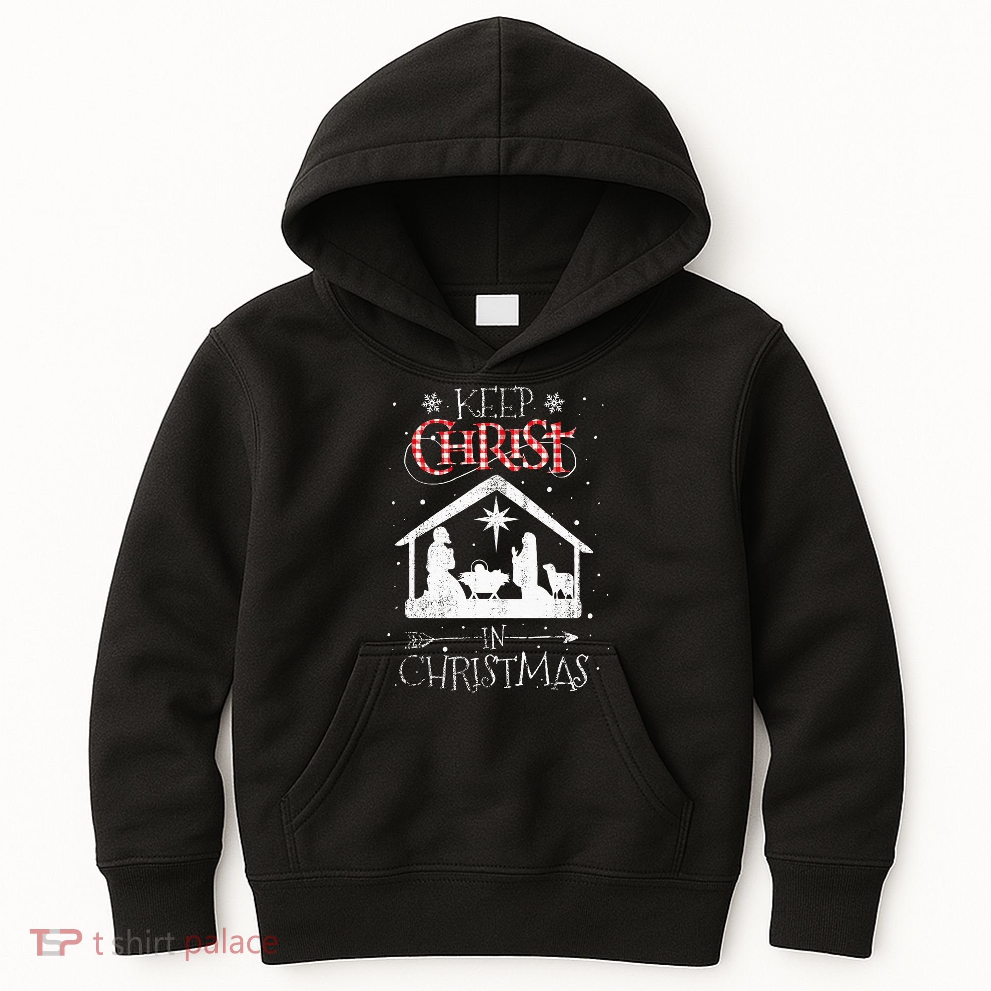 Keep Christ In Christmas Nativity Jesus Christian Christmas Kids Hoodie