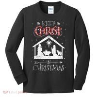 Keep Christ In Christmas Nativity Jesus Christian Christmas Kids Long Sleeve Shirt thumb 0