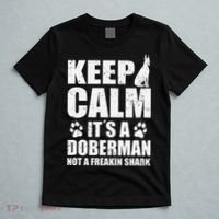 Keep Calm It's A Doberman Not A Freakin' Shark Dog T-Shirt thumb 5