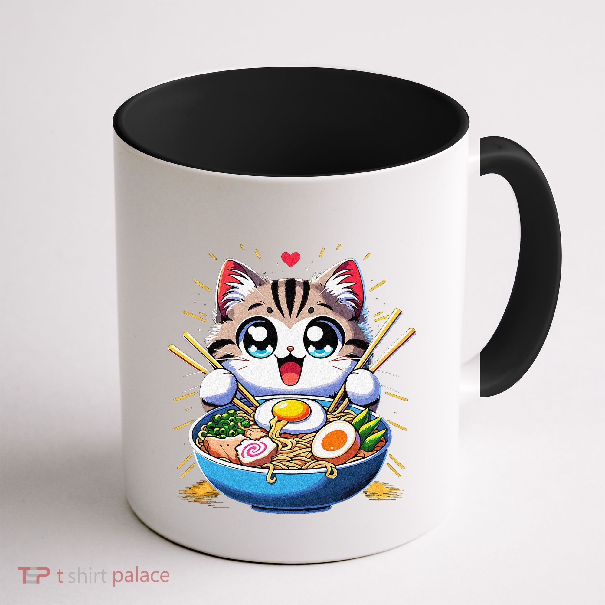 Kawaii Cat Japanese Anime Manga Cat Ramen Coffee Mug