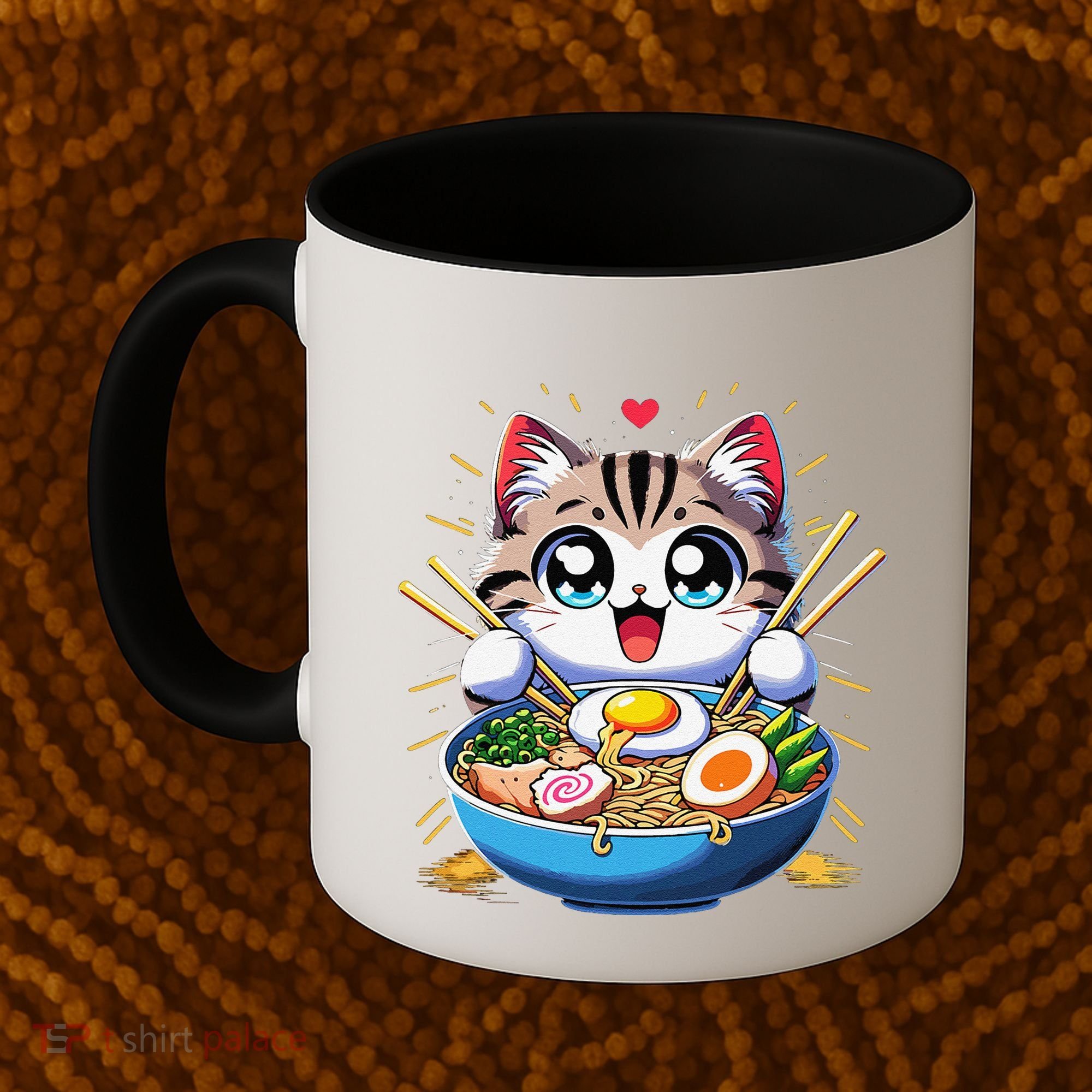 Kawaii Cat Japanese Anime Manga Cat Ramen Coffee Mug