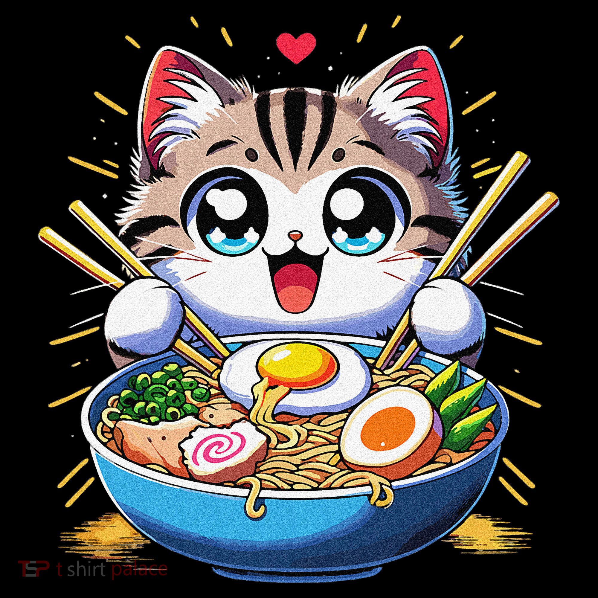Kawaii Cat Japanese Anime Manga Cat Ramen Coffee Mug