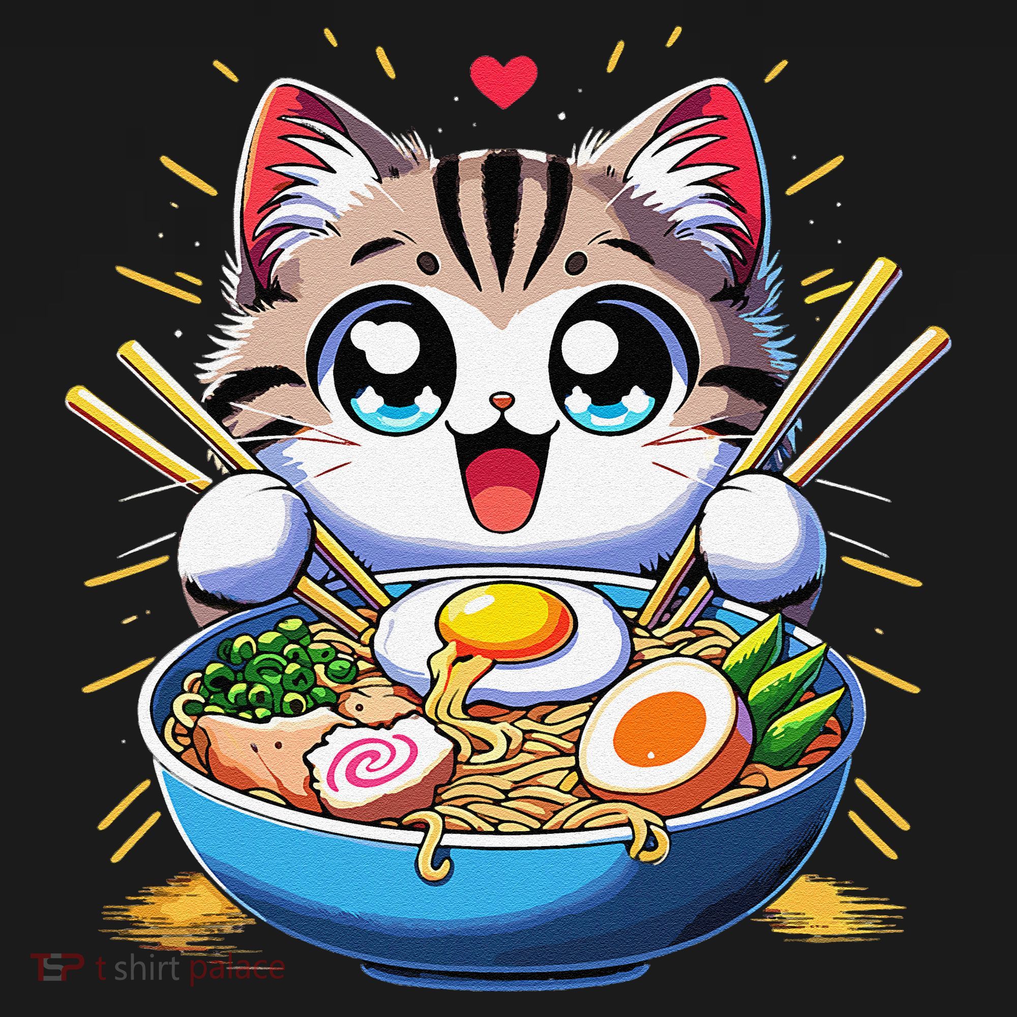 Kawaii Cat Japanese Anime Manga Cat Ramen Ornament