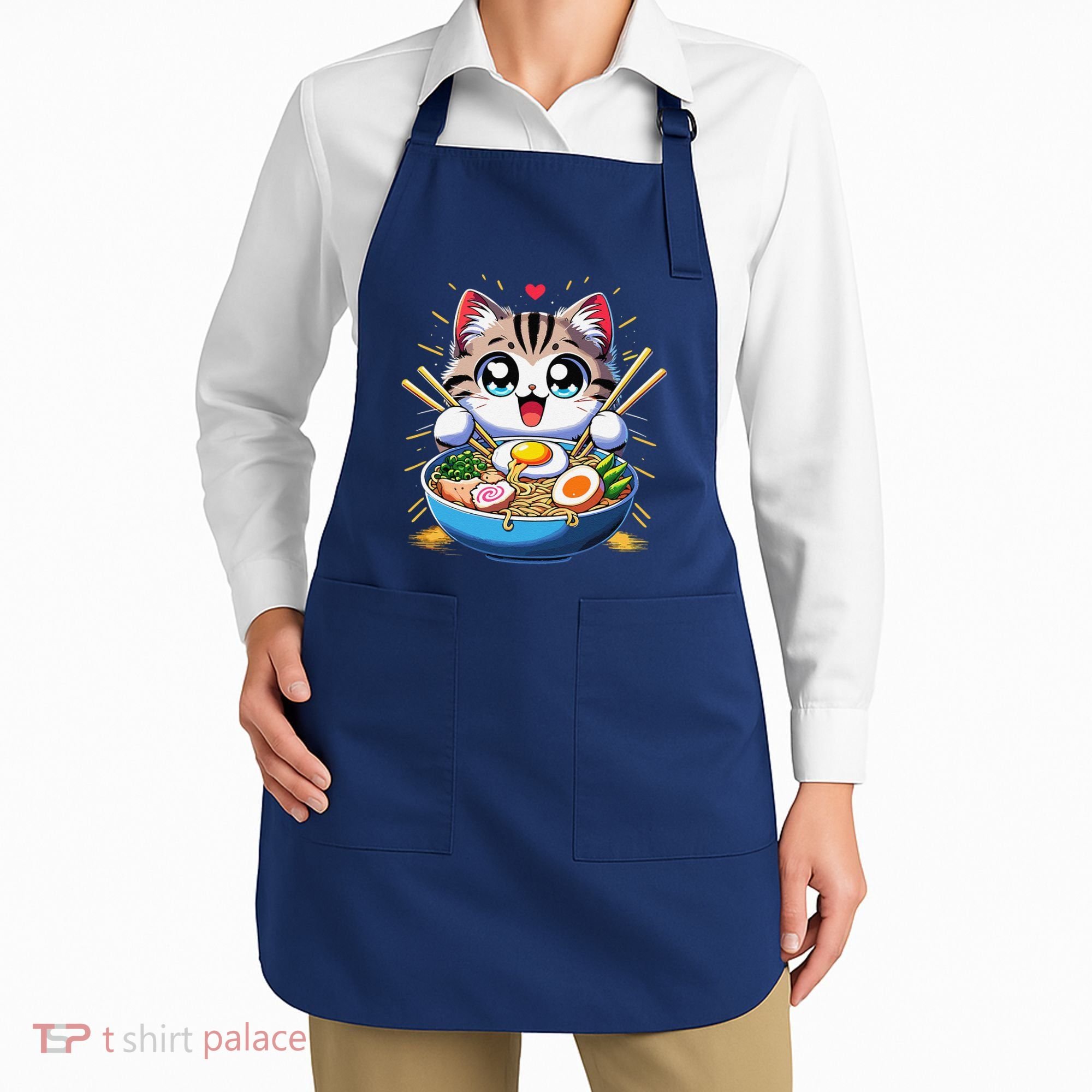 Kawaii Cat Japanese Anime Manga Cat Ramen Apron