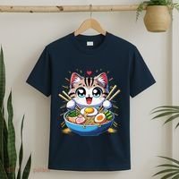 Kawaii Cat Japanese Anime Manga Cat Ramen T-Shirt thumb 2