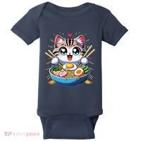 Kawaii Cat Japanese Anime Manga Cat Ramen Baby Bodysuit thumb 0