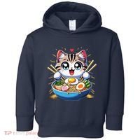 Kawaii Cat Japanese Anime Manga Cat Ramen Toddler Hoodie thumb 0