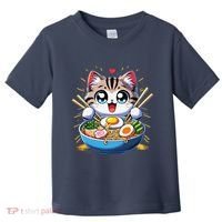 Kawaii Cat Japanese Anime Manga Cat Ramen Toddler T-Shirt thumb 0
