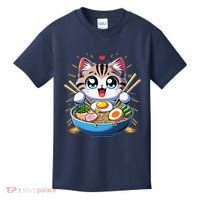 Kawaii Cat Japanese Anime Manga Cat Ramen Kids T-Shirt thumb 0
