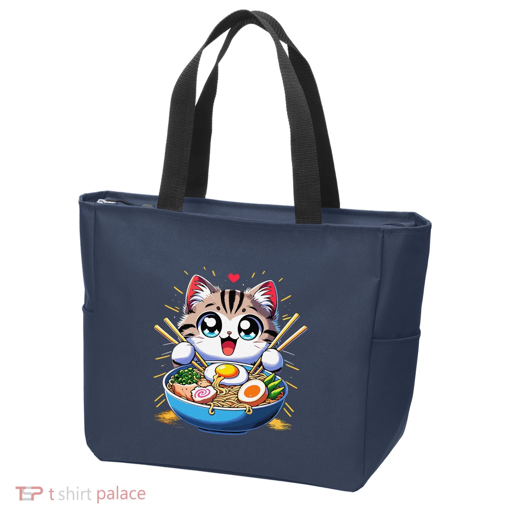 Kawaii Cat Japanese Anime Manga Cat Ramen Tote Bag