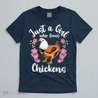 Kids Chicken Just A Girl Who Loves Chickens T-Shirt thumb 5