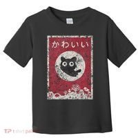 Kawaii Cat Japanese Black Anime Cat Toddler T-Shirt thumb 0