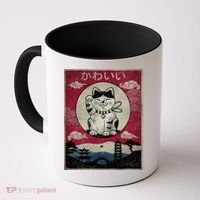 Kawaii Cat Japanese Coffee Mug thumb 0