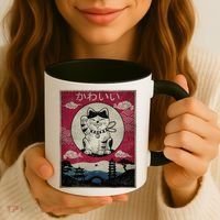 Kawaii Cat Japanese Coffee Mug thumb 3