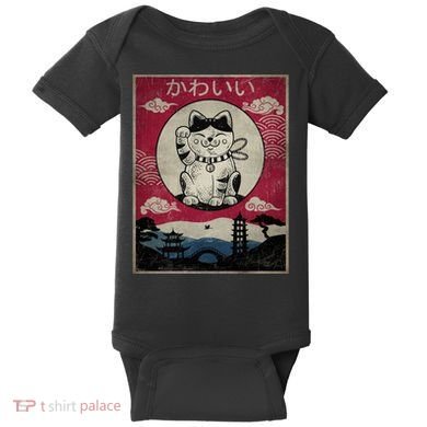 Kawaii Cat Japanese Baby Bodysuit