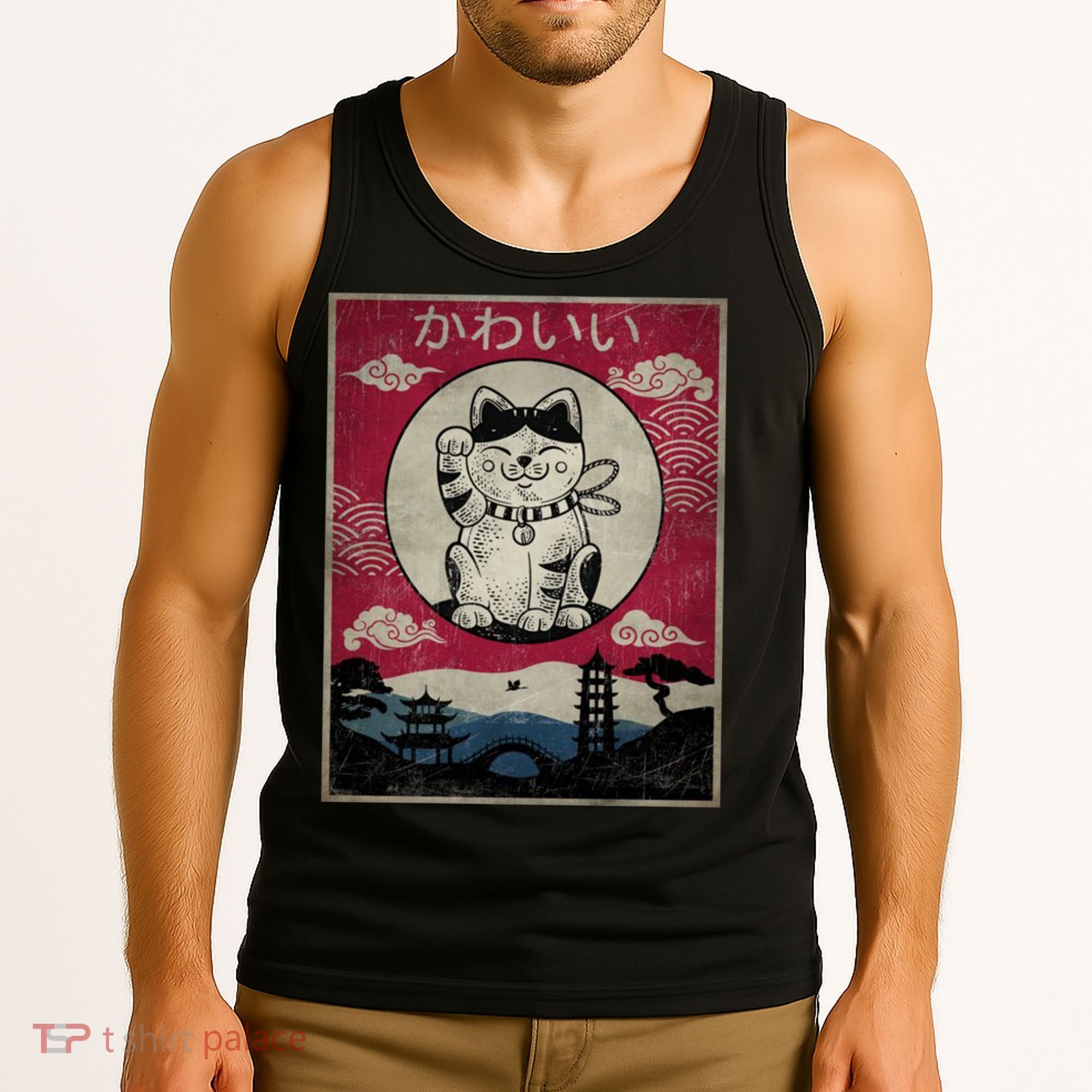 Kawaii Cat Japanese Tank Top