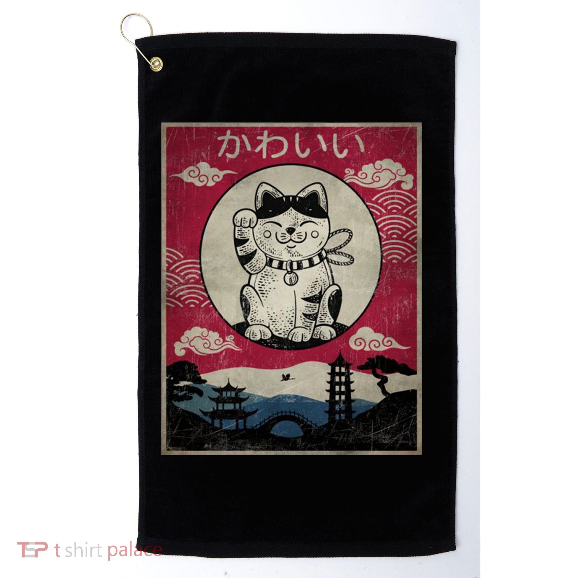 Kawaii Cat Japanese Golf Towel