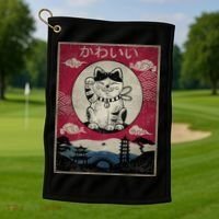 Kawaii Cat Japanese Golf Towel thumb 1