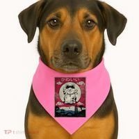 Kawaii Cat Japanese USA-Made Doggie Bandana thumb 1