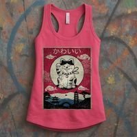 Kawaii Cat Japanese Women's Tank Top thumb 3