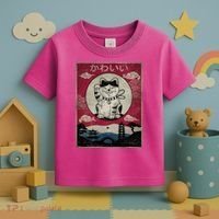 Kawaii Cat Japanese Toddler T-Shirt thumb 3