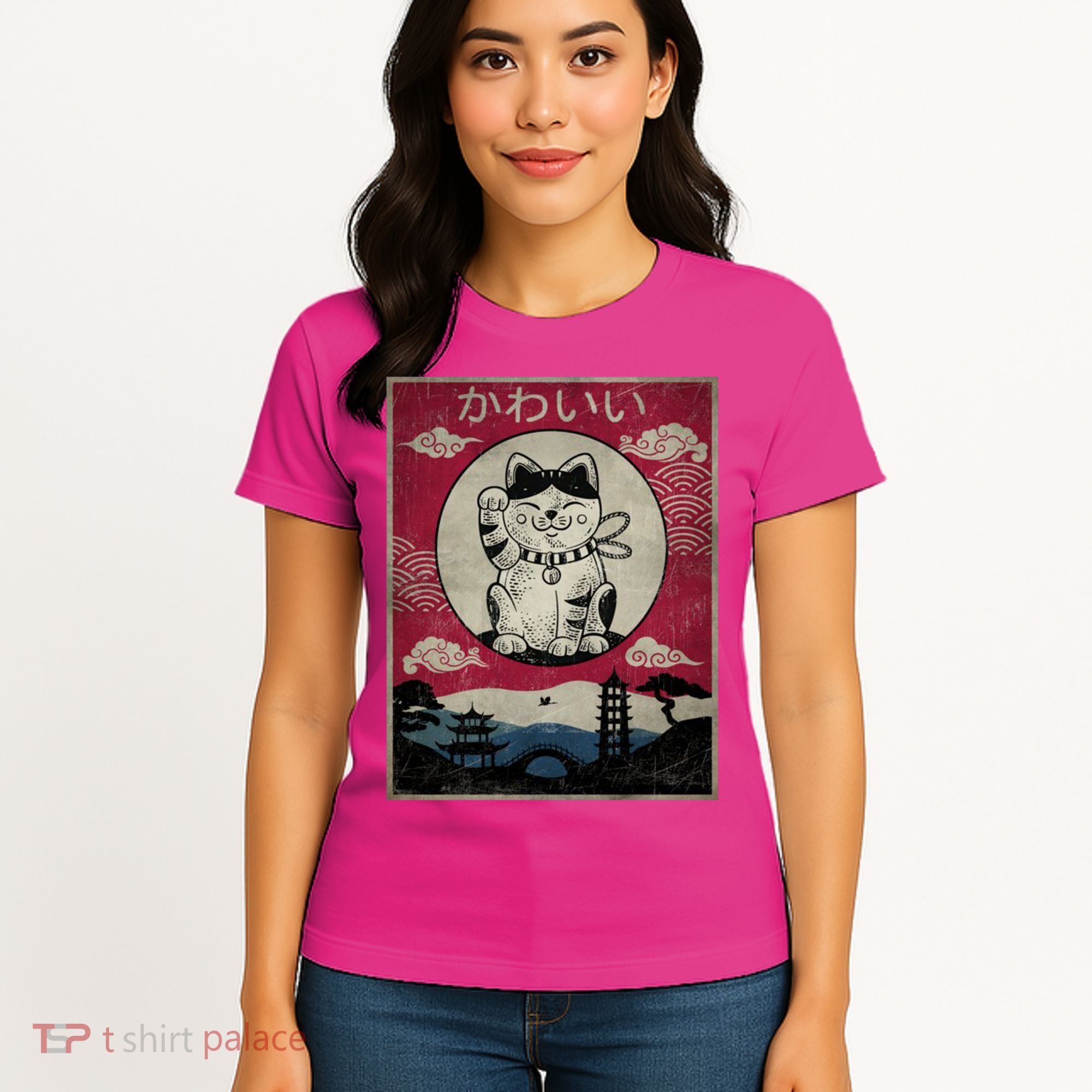 Kawaii Cat Japanese Women's T-Shirt
