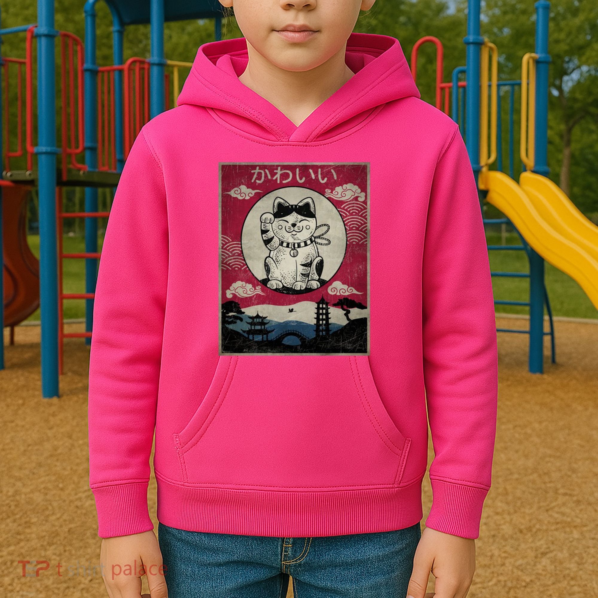 Kawaii Cat Japanese Kids Hoodie