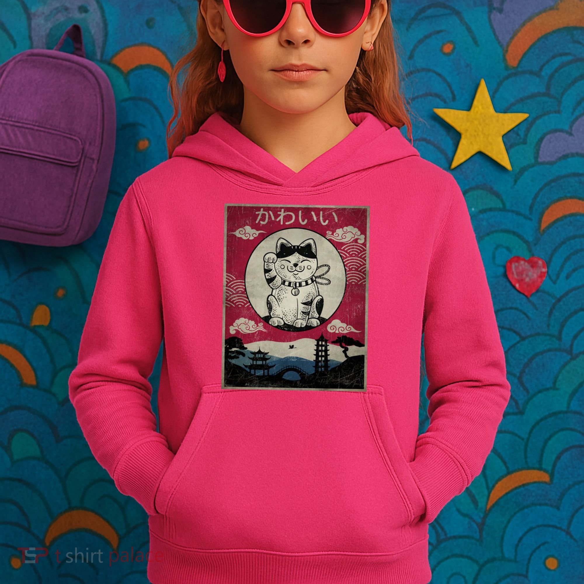 Kawaii Cat Japanese Kids Hoodie