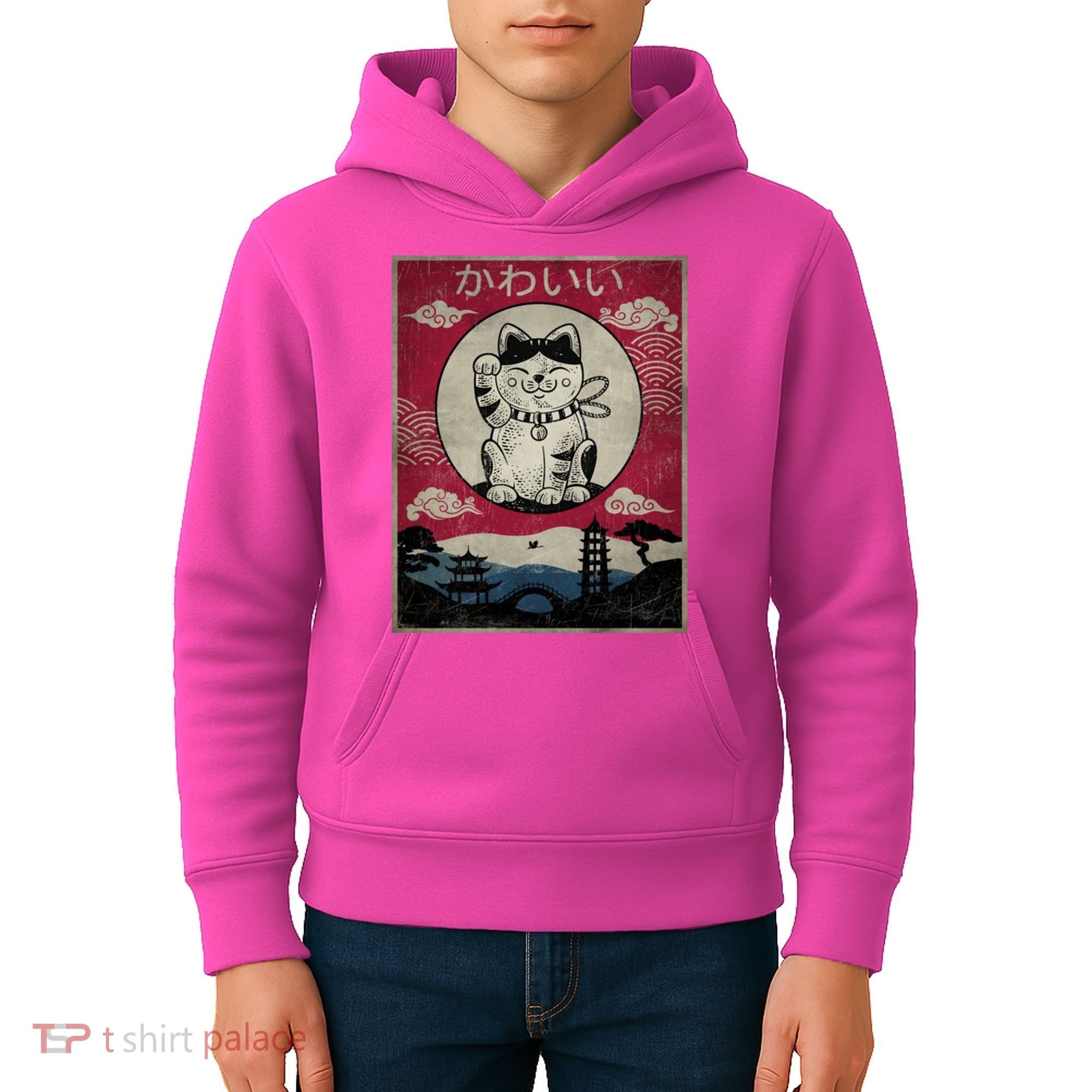 Kawaii Cat Japanese Kids Hoodie