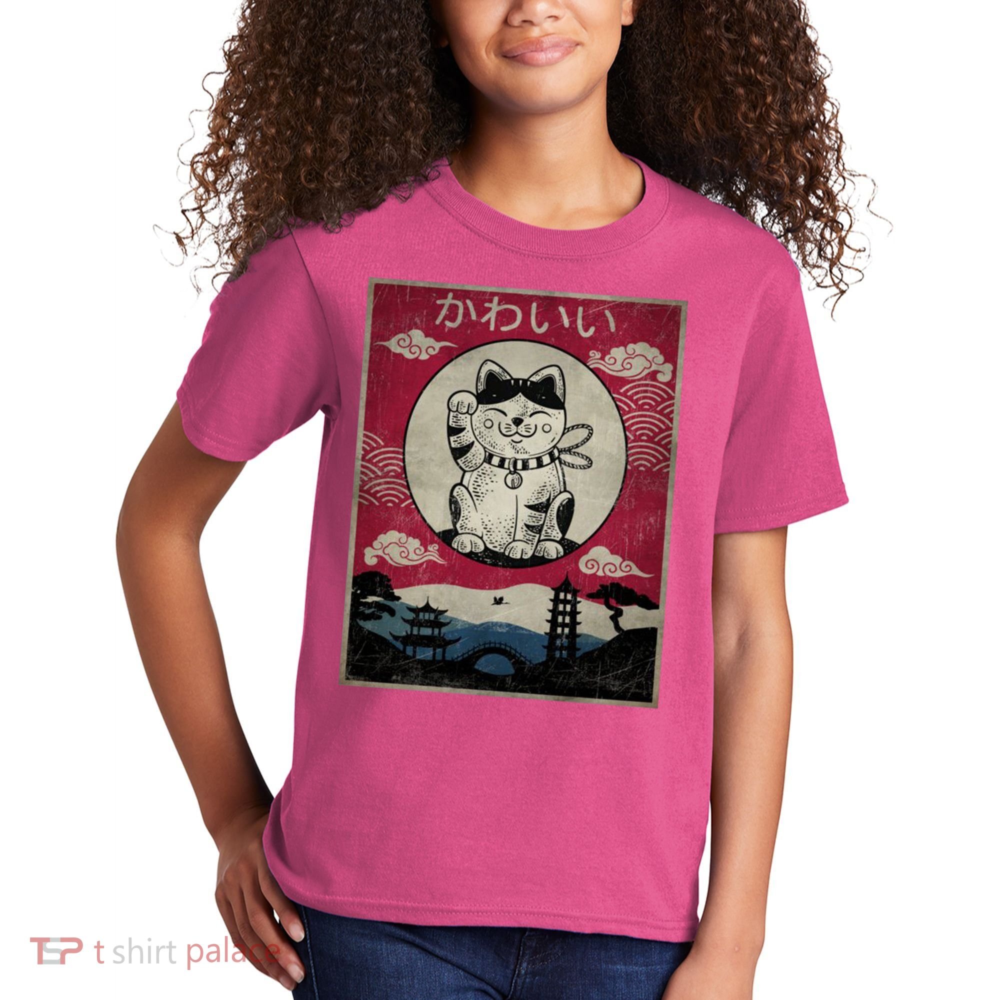 Kawaii Cat Japanese Kids T-Shirt