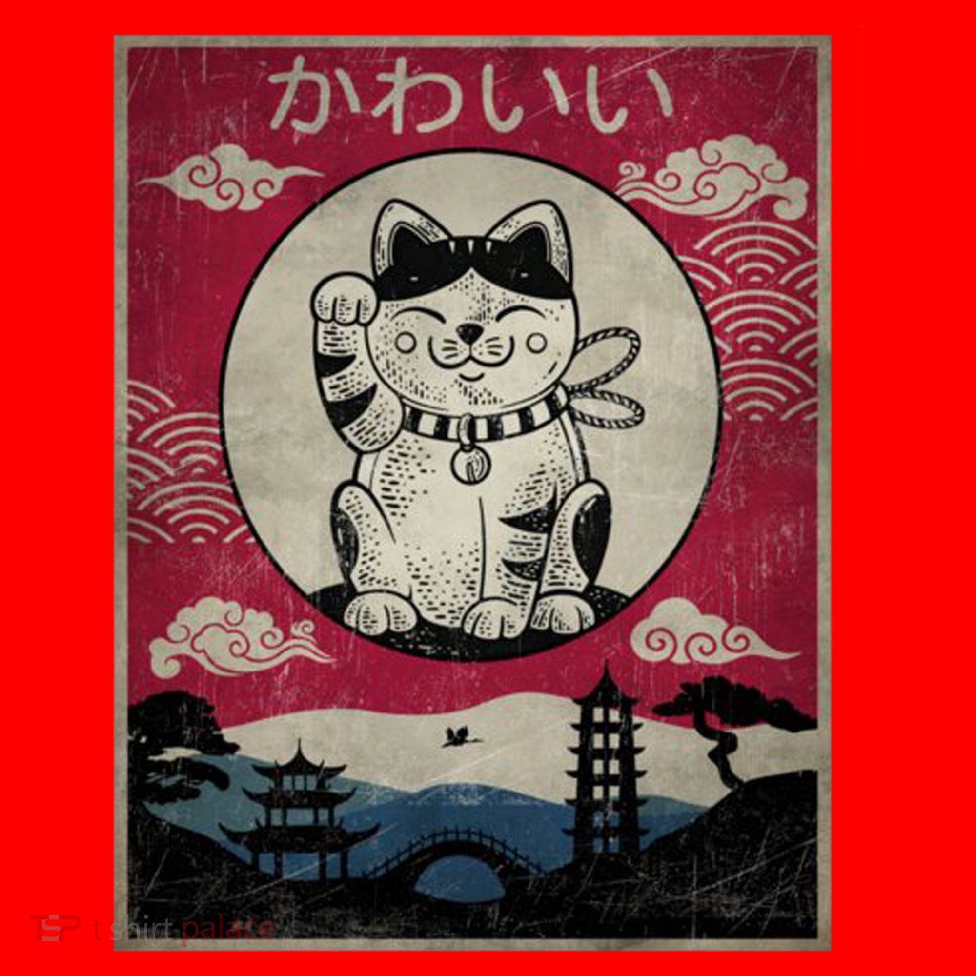 Kawaii Cat Japanese Santa Hat