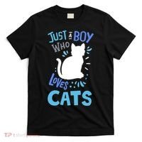 Kids Cat Just A Boy Who Loves Cats Gift For Cat Lovers TShirt T-Shirt thumb 0