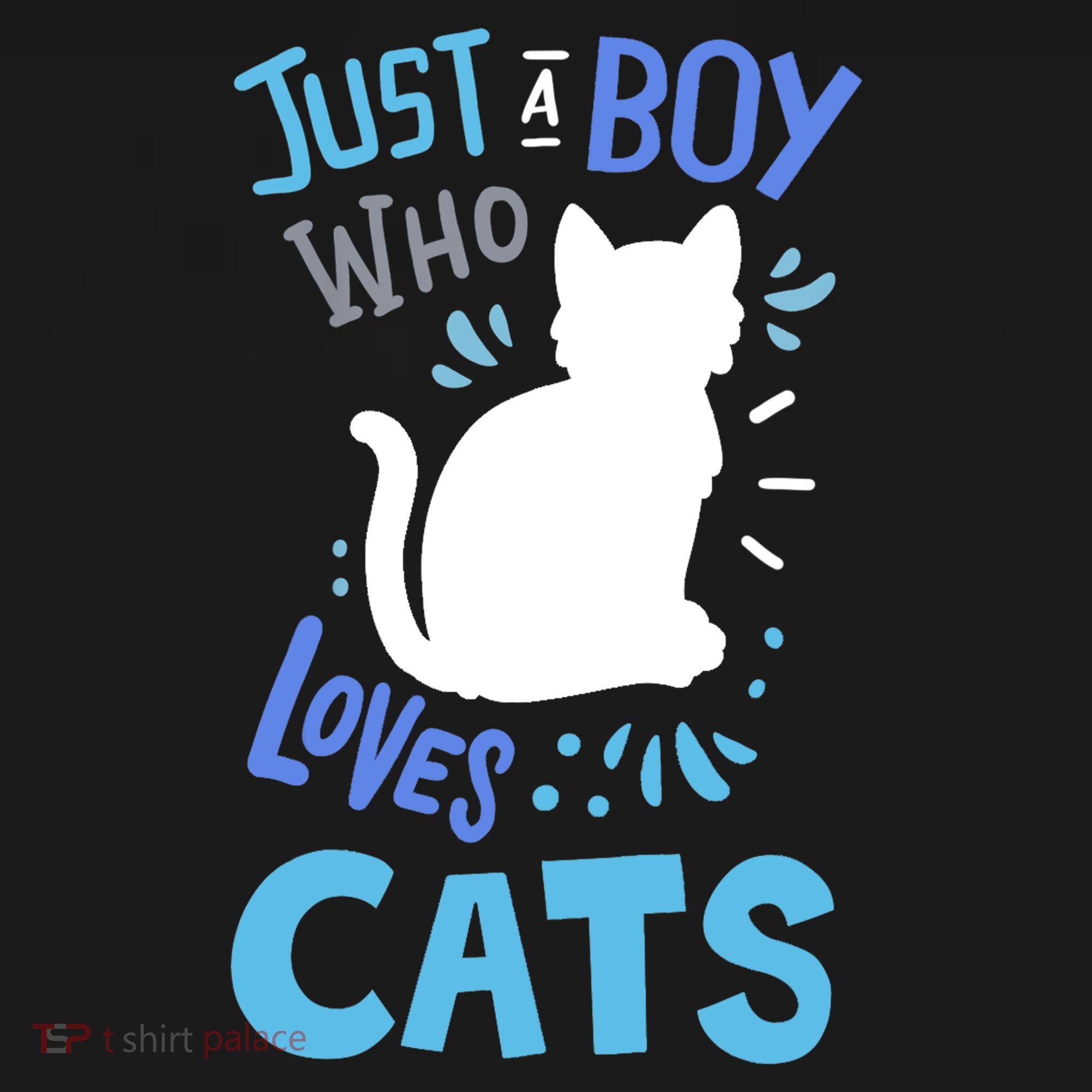 Kids Cat Just A Boy Who Loves Cats Gift For Cat Lovers TShirt T-Shirt