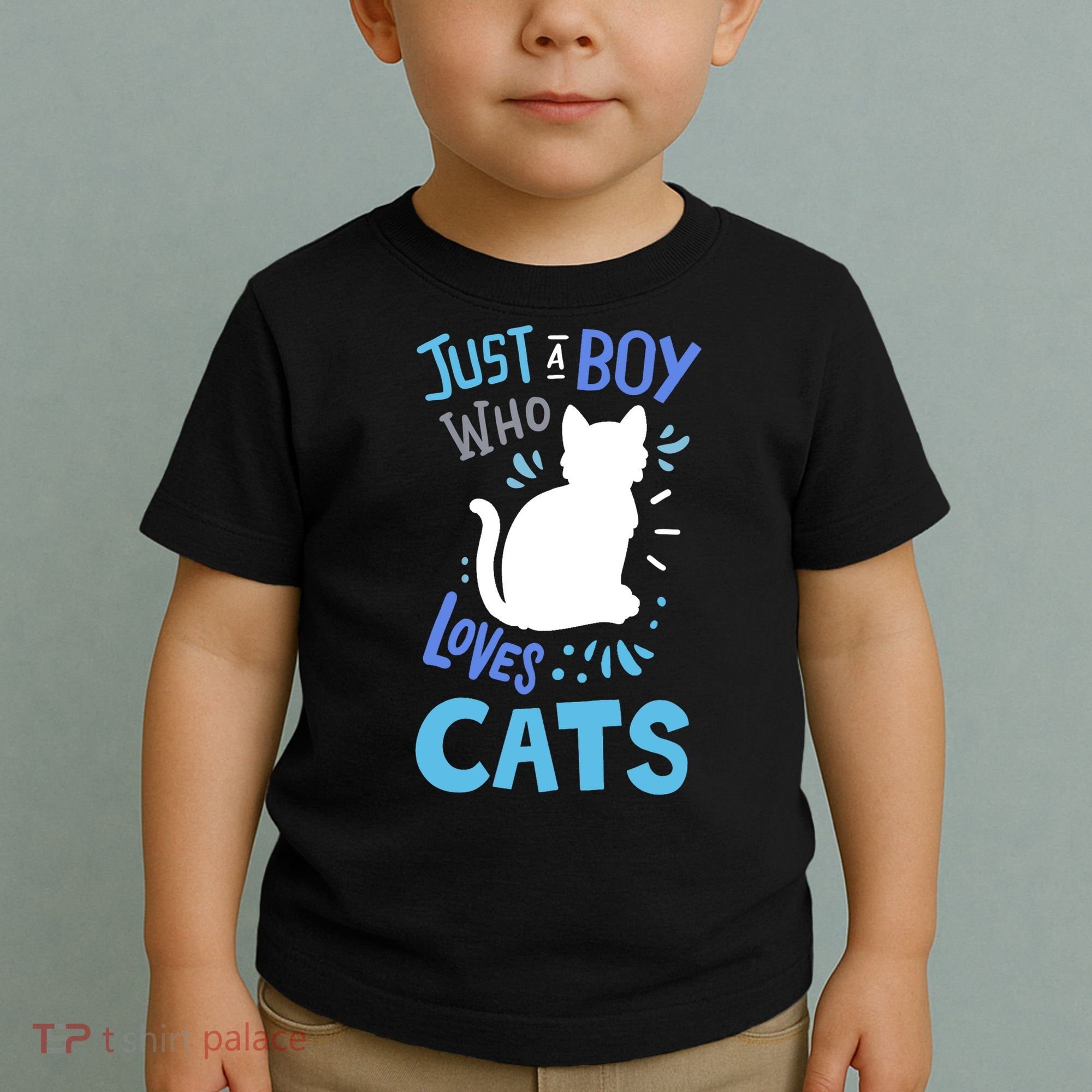 Kids Cat Just A Boy Who Loves Cats Gift For Cat Lovers TShirt Toddler T-Shirt