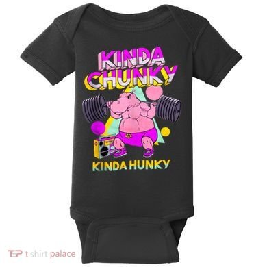Kinda Chunky Kinda Hunky, Bodybuilding Gym Baby Bodysuit