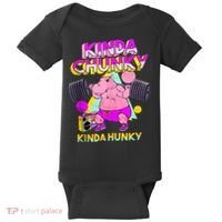 Kinda Chunky Kinda Hunky, Bodybuilding Gym Baby Bodysuit thumb 0