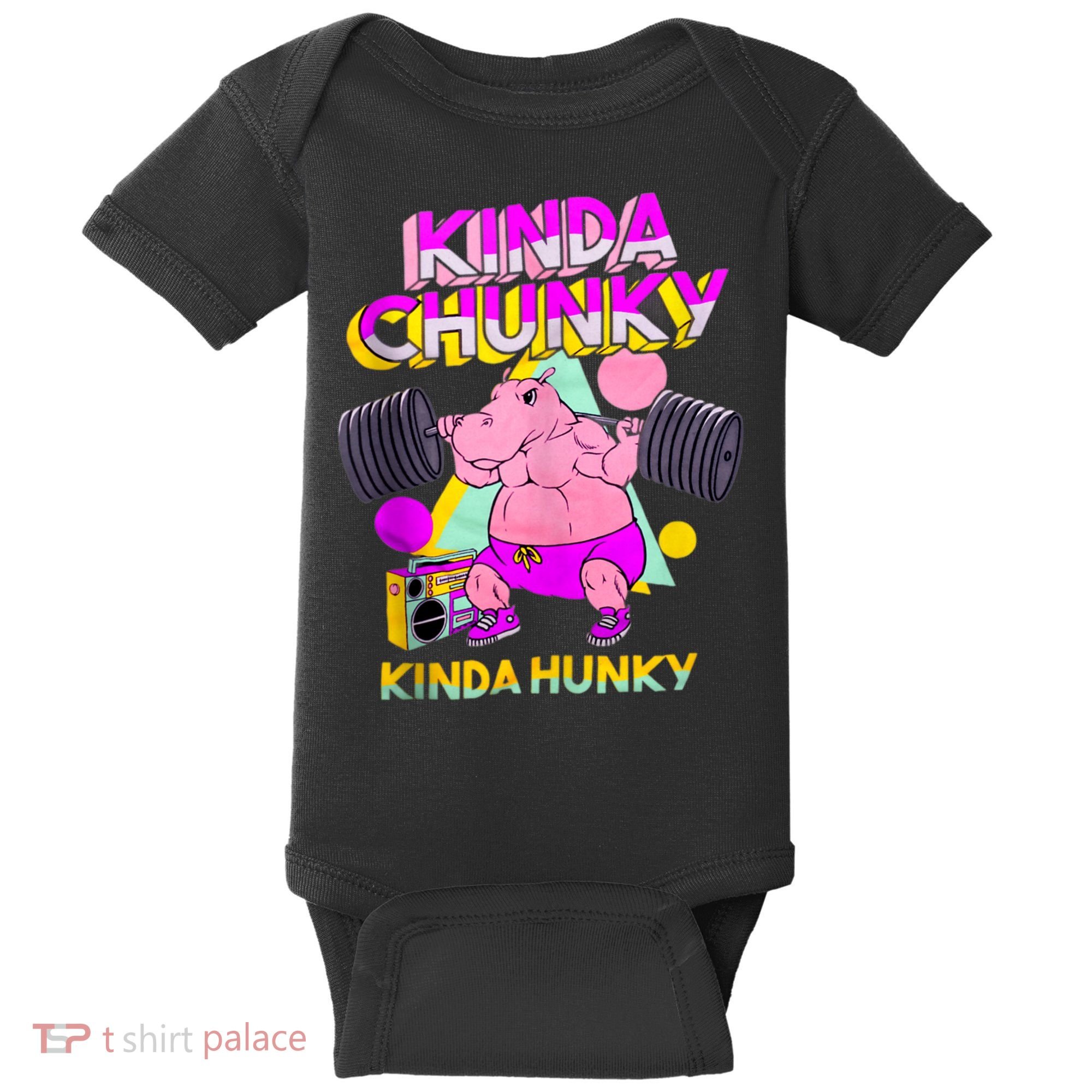 Kinda Chunky Kinda Hunky, Bodybuilding Gym Baby Bodysuit