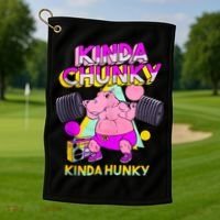 Kinda Chunky Kinda Hunky, Bodybuilding Gym Golf Towel thumb 1