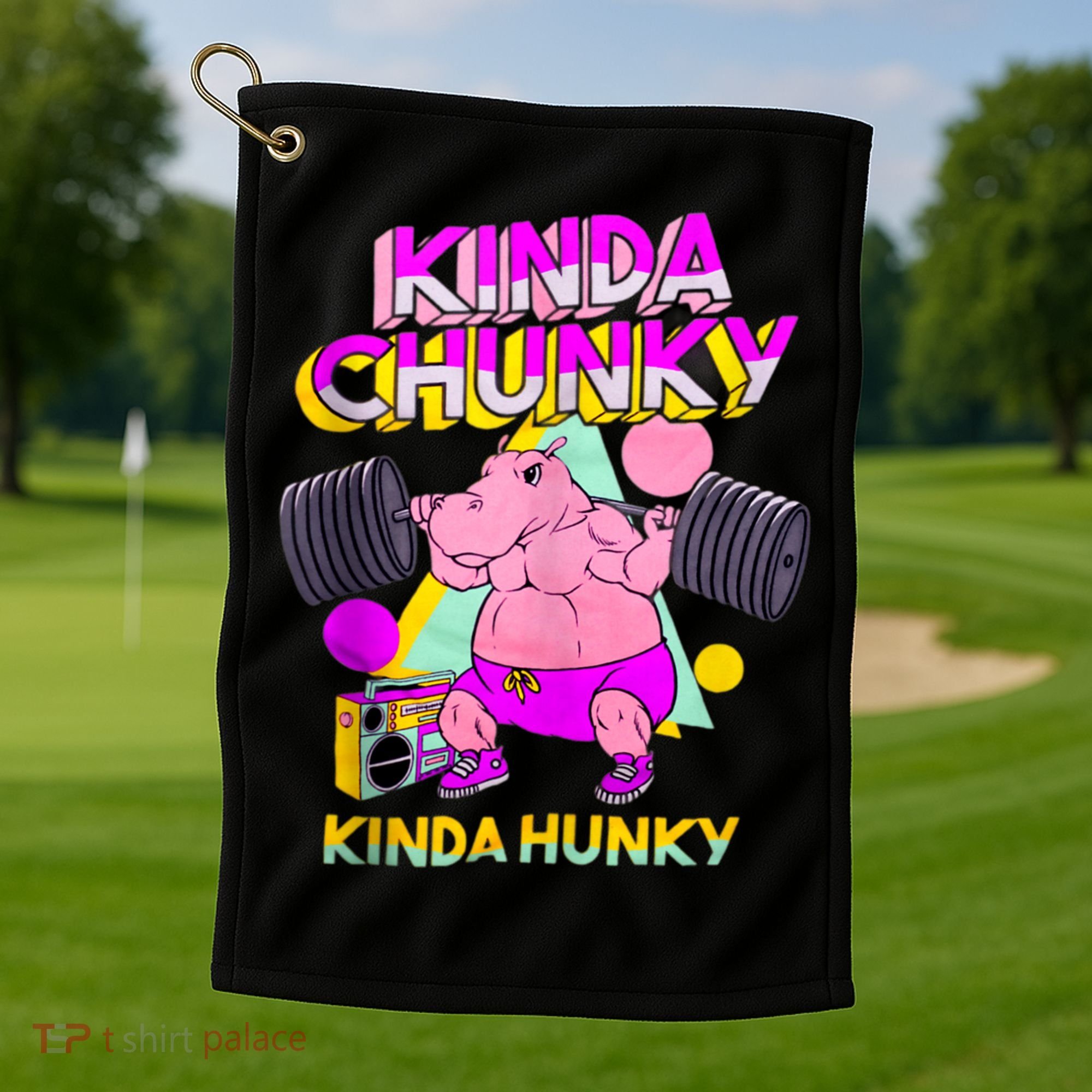 Kinda Chunky Kinda Hunky, Bodybuilding Gym Golf Towel