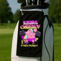Kinda Chunky Kinda Hunky, Bodybuilding Gym Golf Towel thumb 2