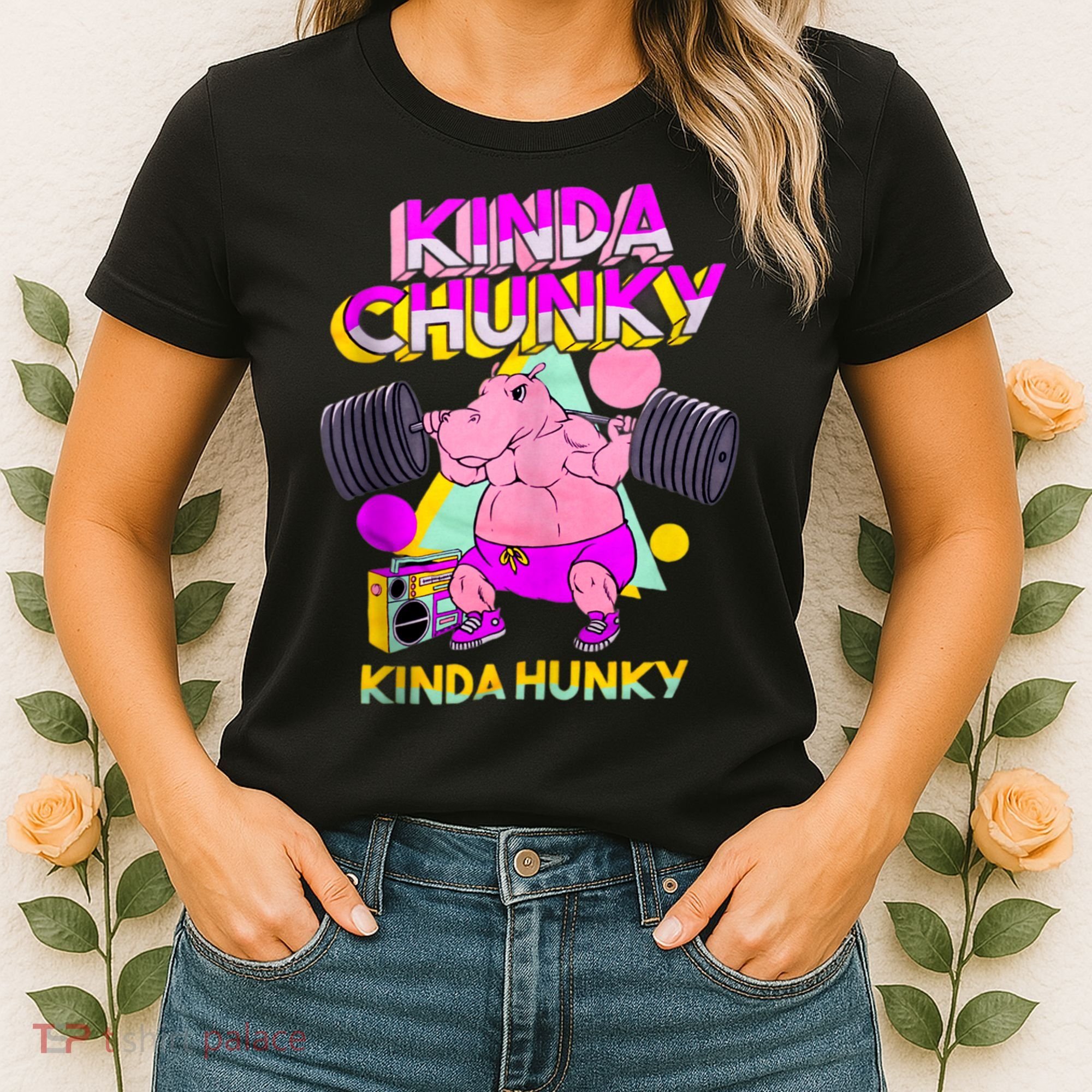 Kinda Chunky Kinda Hunky, Bodybuilding Gym Women's T-Shirt