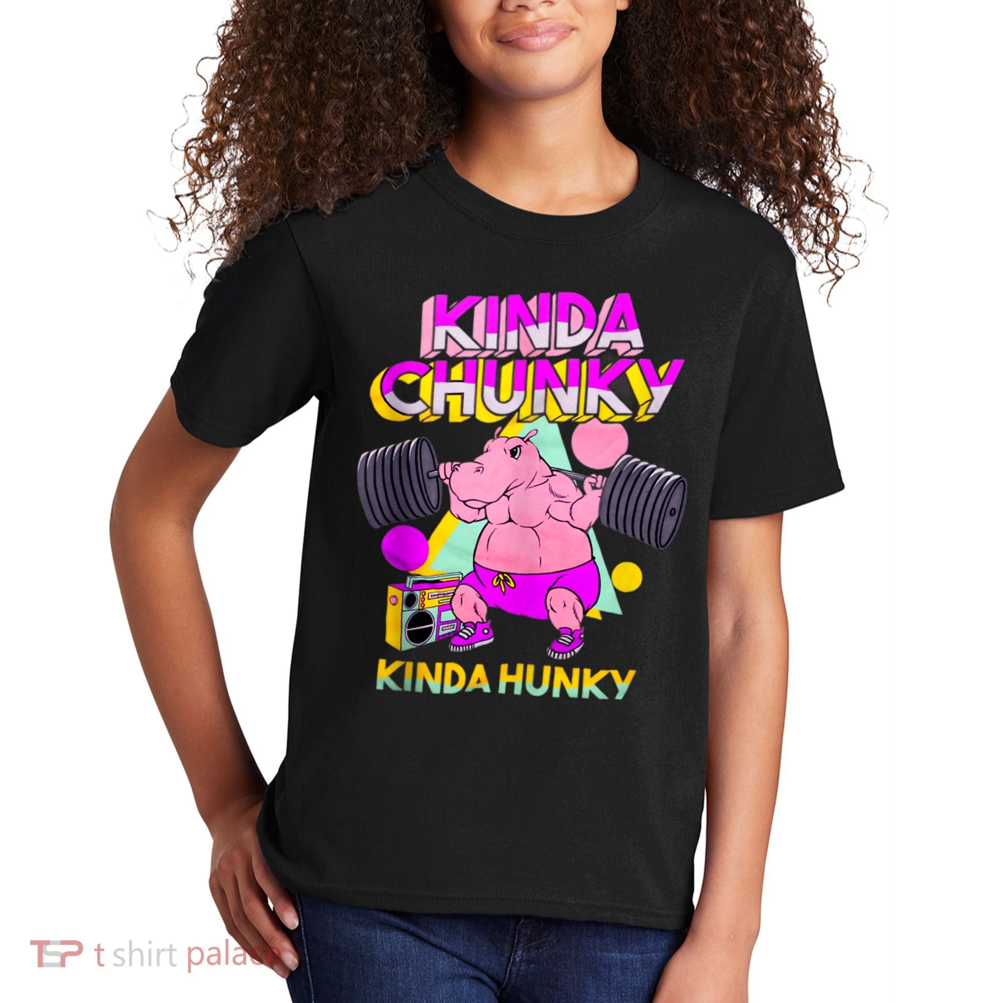 Kinda Chunky Kinda Hunky, Bodybuilding Gym Kids T-Shirt