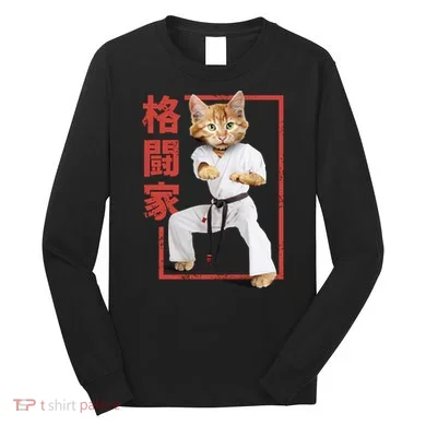 Karate Cat Long Sleeve Shirt